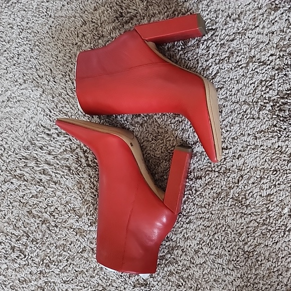 Jessica Simpson red Timea ankle boots-6M - Picture 3 of 11
